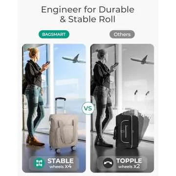 BAGSMART Rolling Duffle Bag - Travel with Ease and Style