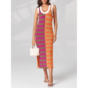 Wenrine Women's Summer Striped Maxi Dress - Comfort & Style