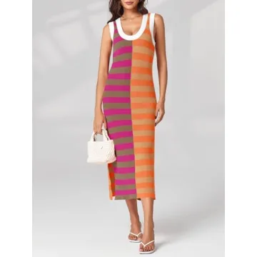 Wenrine Women's Summer Striped Maxi Dress - Comfort & Style