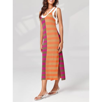 Wenrine Women's Summer Striped Maxi Dress - Comfort & Style