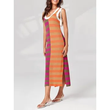Wenrine Women's Summer Striped Maxi Dress - Comfort & Style