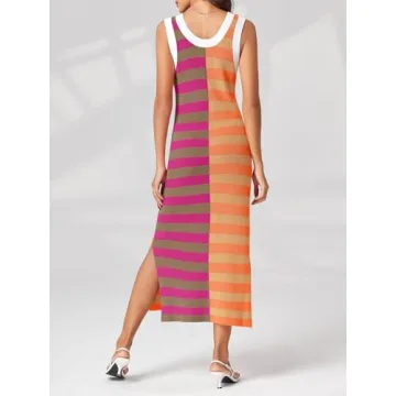Wenrine Women's Summer Striped Maxi Dress - Comfort & Style