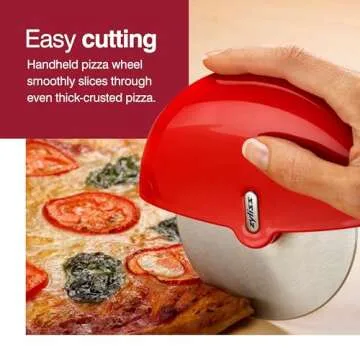 Zyliss Pizza Wheel - Handheld Pizza Cutter with Removable Blade - Plastic Pizza Cutter with Stainless Steel Blade - Kitchen Tool and Gadget for Right- and Left-Handed Use - Dishwasher Safe