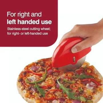 Zyliss Pizza Wheel - Handheld Pizza Cutter with Removable Blade - Plastic Pizza Cutter with Stainless Steel Blade - Kitchen Tool and Gadget for Right- and Left-Handed Use - Dishwasher Safe