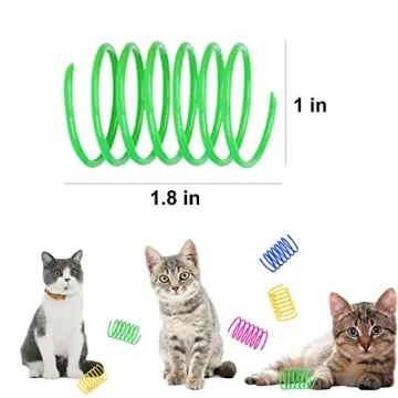 ISMARTEN Cat Spring Toy 100 Pack for Kittens