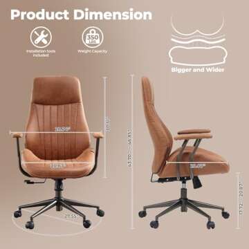 OvioS Office Chair: Stylish Ergonomic Suede Executive Chair with Lumbar Support
