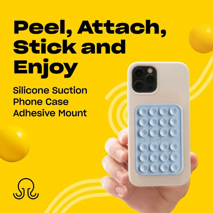 Hands-Free Silicone Phone Case - Baby Blue Color