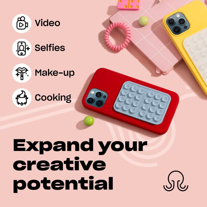 Hands-Free Silicone Phone Case - Baby Blue Color