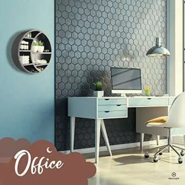 Elegant Crescent Moon Shelf for Crystals and Decor