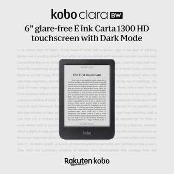 Kobo Clara BW | eReader | 6” Glare-Free Touchscreen with ComfortLight PRO | Dark Mode Option | Aud...
