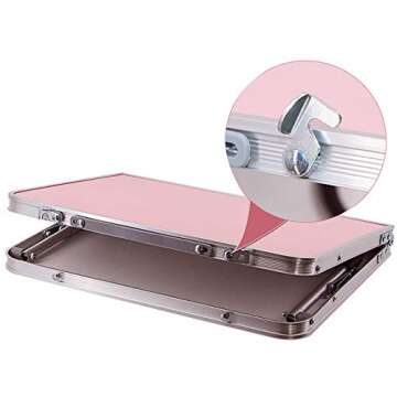 Foldable Laptop Table Lapdesk, Breakfast Bed Serving Tray, Portable Mini Picnic Desk