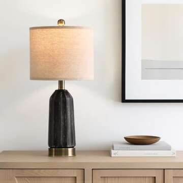 USumkky 20.25" Modern Table Lamp with USB Charging - Elegant Design for Home & Office