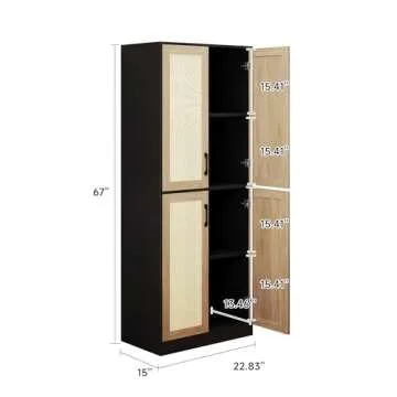 Storage Cabinet - Elegant Rattan Storage for Any Room