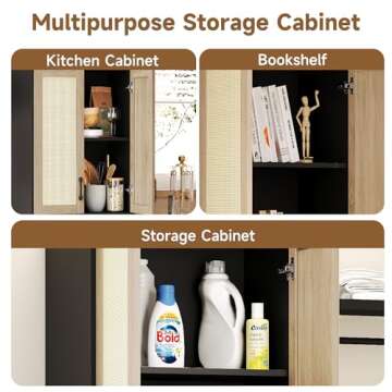 Storage Cabinet - Elegant Rattan Storage for Any Room