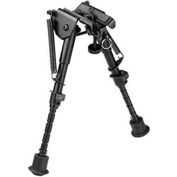CVLIFE Bipod, 6-9 Inch Rifle Bipod Adjustable Super Duty Tactical Bipod for Outdoor Bipod (Aluminum)