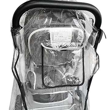 Double Stroller Rain Cover,Rain Cover for Double Tandem Stroller,Big Size Universal Rain and Wind Cover