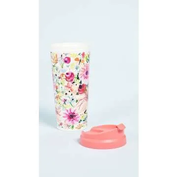 Kate Spade New York 16 Ounce Insulated Travel Mug, Floral Double Wall Thermal Tumbler for Coffee/Tea, Dahlia