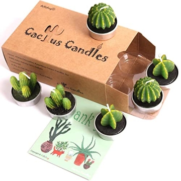 Succulent Candles Cactus Candle Tealight - Ideal Gift Set for Any Occasion