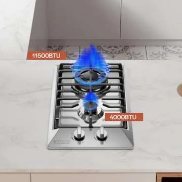 Empava 12" Gas Stove Cooktop with Dual Italy Burners