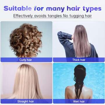 Curved Vented Hair Brush for All Hair Types 2 Pack