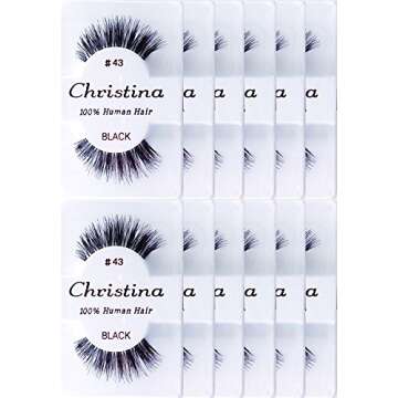 Christina 12 Pack False Eye Lashes Style 43