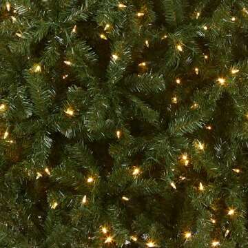 National Tree Company Pre-Lit Artificial Full Christmas Tree, North Valley Spruce, Dual Color LED Li...