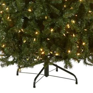 National Tree Company Pre-Lit Artificial Full Christmas Tree, North Valley Spruce, Dual Color LED Lights, Includes Stand, 7.5 Feet, Green