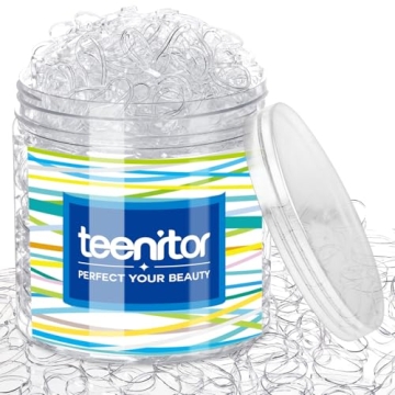 Teenitor Color Elastic Hair Bands - 2000pcs Mini Hair Rubber Bands, Soft Hair Elastics Ties