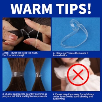 Teenitor Elastic Hair Bands - 2000pcs Durable Styling Ties