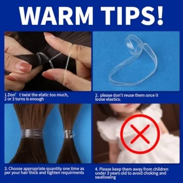 Teenitor Elastic Hair Bands - 2000pcs Durable Styling Ties