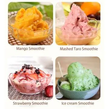 Manual Shaved Ice & Snow Cone Machine, Portable Slushy Maker with Stainless Steel Blades, Hand-Crank Ice Crusher for Home and Outdoor Use, Bingsu and Ice Cream, Snowcone, Cocktail Maker