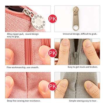 EASTHILL Pencil Case Large Capacity Pencil Pouch School Suppies Pen Case Simple Stationery College Office Organizer for Girls Adults-Pink