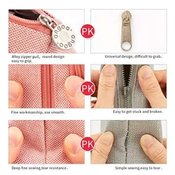 EASTHILL Pencil Case Large Capacity Pencil Pouch School Suppies Pen Case Simple Stationery College Office Organizer for Girls Adults-Pink