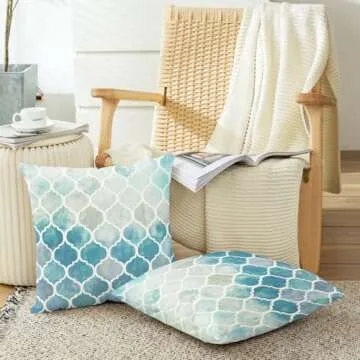 CaliTime Cushion Covers Pack of 2 Soft Modern Design
