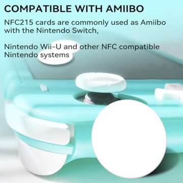 30pcs NFC Tags NFC Tag NTAG215 NFC Cards Blank NFC Chips Programmable NFC 215 Tag Rewritable NFC Card, 504 Bytes, Compatible with TagMo and Amiibo and NFC Enabled Phones and Devices