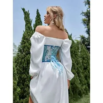 Alivila.Y Vintage Denim Corset for Parties and Costumes