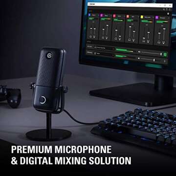 Elgato Wave:1 - Premium Cardioid USB Condenser Microphone for Streaming, Gaming, Home Office, Free M...