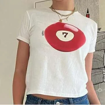 Baby Tees Graphic Tees - Trendy Y2K Crop Tops for Women