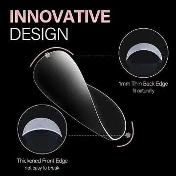 AILLSA Short Almond Nail Tips - Upgraded Matte Soft Gel Nail Tips No Filed, Pre-shaped Full Cover Short Almond Nails Clear Acrylic False Gelly Nail Tips for Soak Off Nail Extensions 240 PCS 15 Sizes