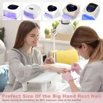 Height-Adjustable U Shaped Manicure Arm Rest Station