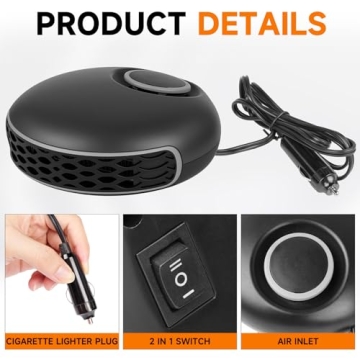 Portable 12V Car Heater & Defroster for Windshield