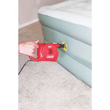 Coleman QuickPump Portable Air Pump for Air Beds, Inflatables & Sports Equipment, Versatile Power Op...