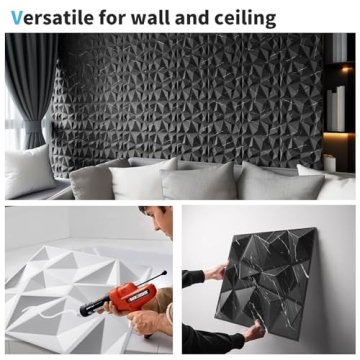 Art3d 3D Diamond Design Wall Panels for Home Decor