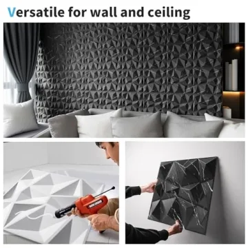 Art3d 3D Diamond Design Wall Panels for Home Decor
