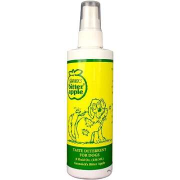 Grannick's Bitter Apple Taste Deterrent Spray Bottle for Dogs, 8 Ounces, Single