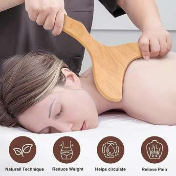 10-in-1 Wood Therapy Massage Tools Massager Wooden Massager for Body Shaping Massage Tool Set Wood Therapy Tools for Relieving Muscle Pain Body Lymphatic Drainage Massager
