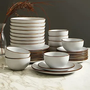 Brasa Stoneware 32 Piece Dinnerware Set for 8
