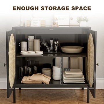 IKIFLY Rattan Storage Cabinet Set - Elegant and Practical