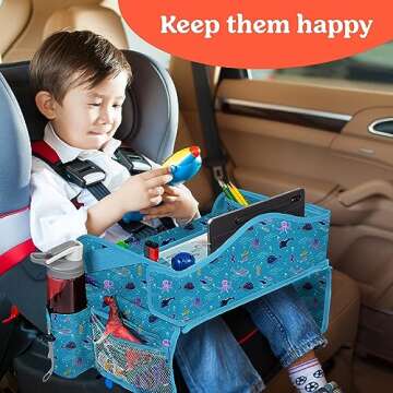 PILLANI Kids Travel Tray for Car - Car Seat Tray for Kids Travel, Road Trip Essentials Must Haves - ...