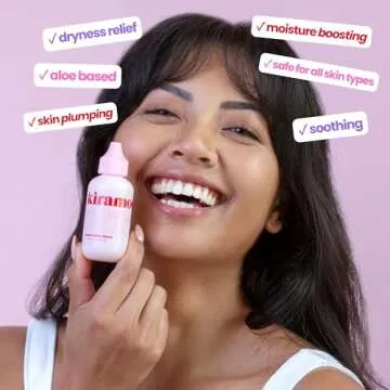 Kiramoon Flowermelon Hydrating Serum & Lightweight Daily Moisturizer to Reduce Dryness, Aloe + Chamomile + Niacinamide, All Skin Types including Sensitive Skin, Fragrance Free, Cruelty Free, 2 fl oz